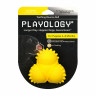 Playology дентальный жевательный тройной мяч SQUEAKY BOUNCE BALL для щенков 4-8 месяцев с ароматом курицы, цвет желтый