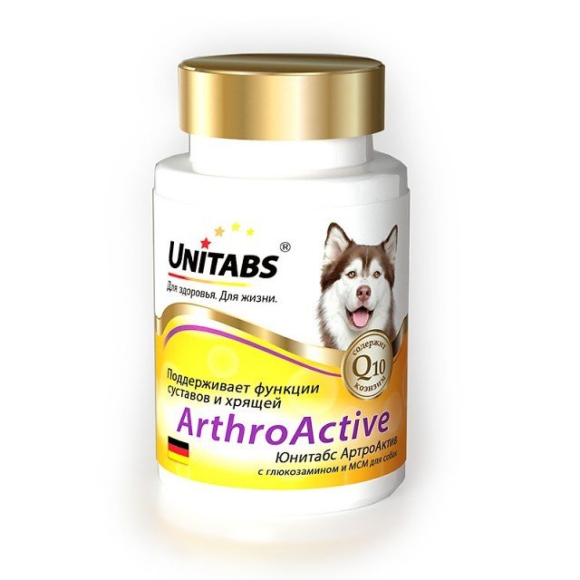 Unitabs Витамины ArthroАctive с Q10 для собак 100таб