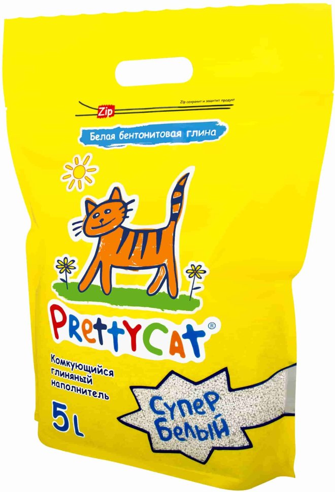 PrettyCat наполнитель комкующийся для кошачьих туалетов "Супер белый" 