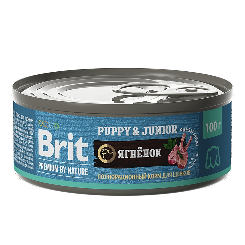 Brit Premium by Nature Кусочки с ягненком для щенков 100 гр