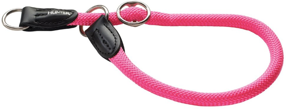 Hunter ошейник-удавка для собак Freestyle Neon 55/10 нейлоновая розовый неон