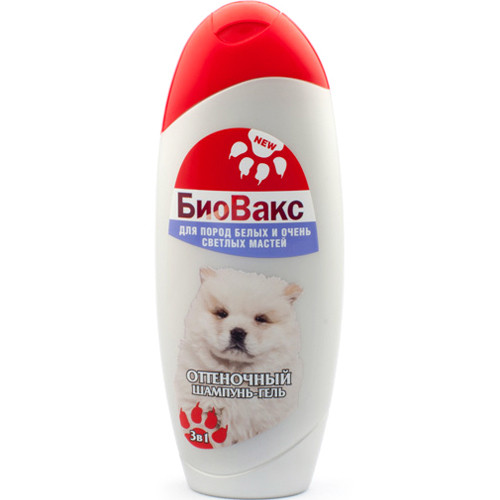 БиоВакс Оттеночный шампунь для собак белых и светлых мастей 305 мл