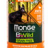 Monge Dog BWild GRAIN FREE Mini беззерновые консервы из утки с тыквой и кабачками для взрослых собак мелких пород 400г