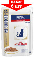 Royal Canin Renal  для кошек при лечении почек, с говядиной