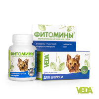 Фитомины для собак Для шерсти 50 гр 100 таб