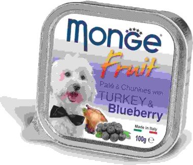Monge Dog Fruit консервы для собак индейка с черникой 100 г