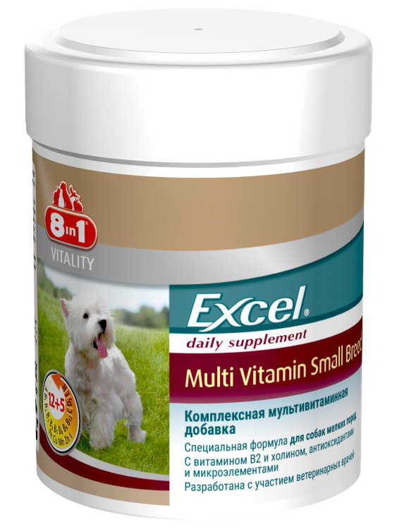 8in1 Excel Мультивитамины для собак мелких пород 70 таб.