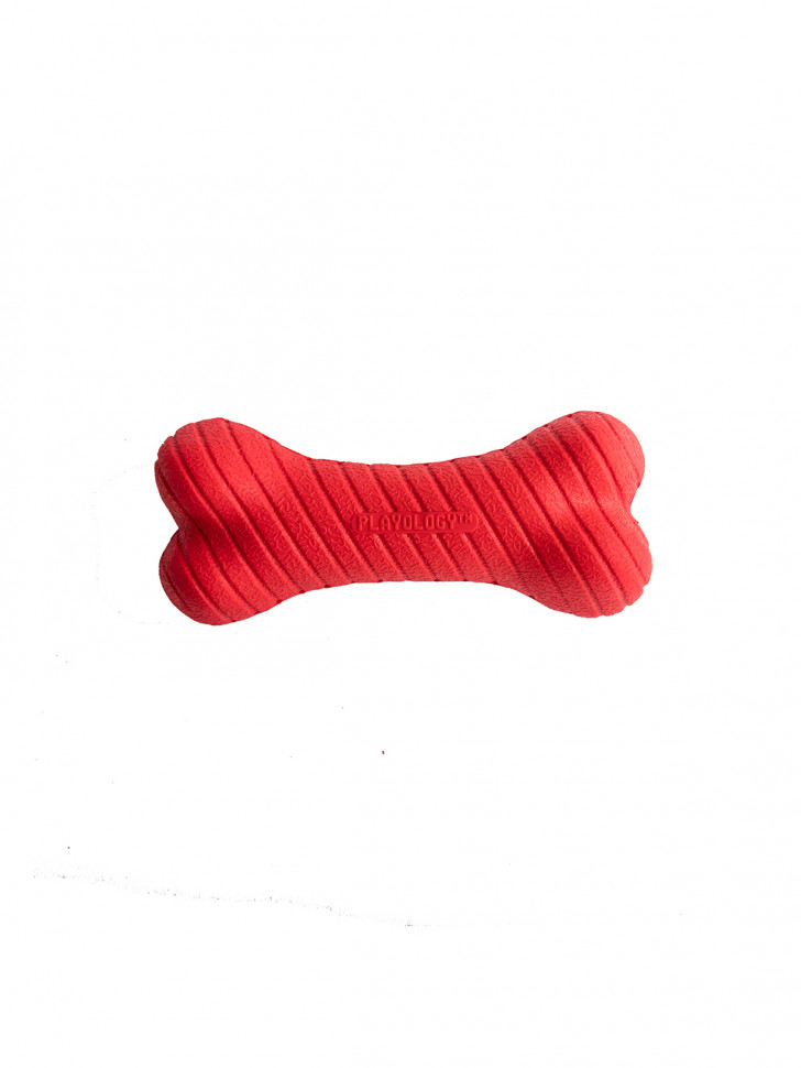 Playology двухслойная жевательная косточка DUAL LAYER BONE для собак средних пород с ароматом говядины, средняя, цвет красный