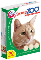 Доктор ZOO Витамины для кошек Здоровье и красота Протеин 90таб