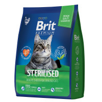 Brit Premium Sterilized Корм с курицей в соусе из куриной печени для стерилизованных котов и кошек