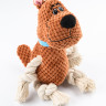 Игрушка Mr.Kranch для собак "Собачка" плюшевая с канатиками и пищалкой 22 см 