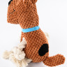 Игрушка Mr.Kranch для собак "Собачка" плюшевая с канатиками и пищалкой 22 см 