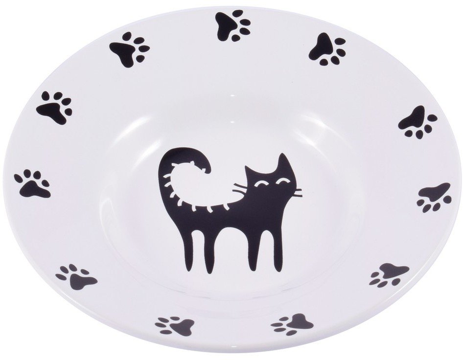 Миска Mr.Kranch керамическая блюдце для кошек 140 мл белая