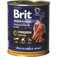 Brit Premium by Nature Говядина с печенью для собак 850 гр