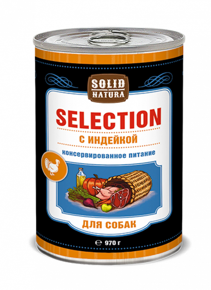 Solid Natura Selection Индейка влажный корм для собак жестяная банка 0,97 кг