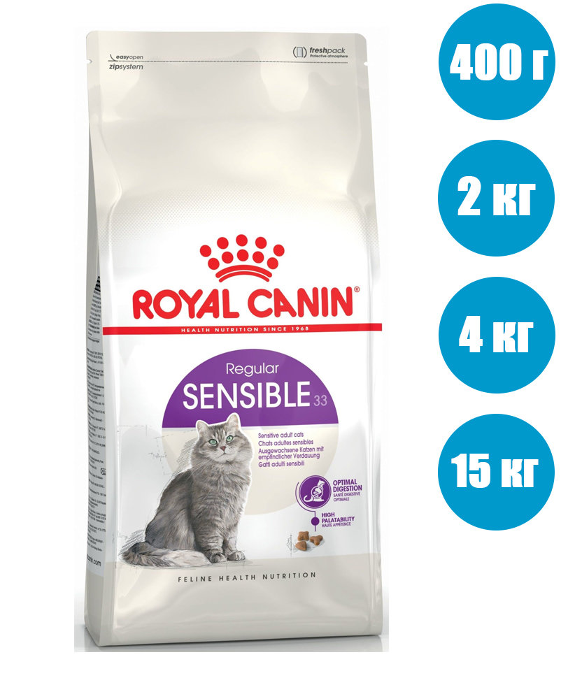 Royal Canin Sensible Корм для кошек с чувсвительным пищеварением