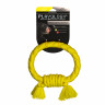 Playology жевательное кольцо-канат DRI-TECH RING для собак средних и крупных пород с ароматом курицы, цвет желтый