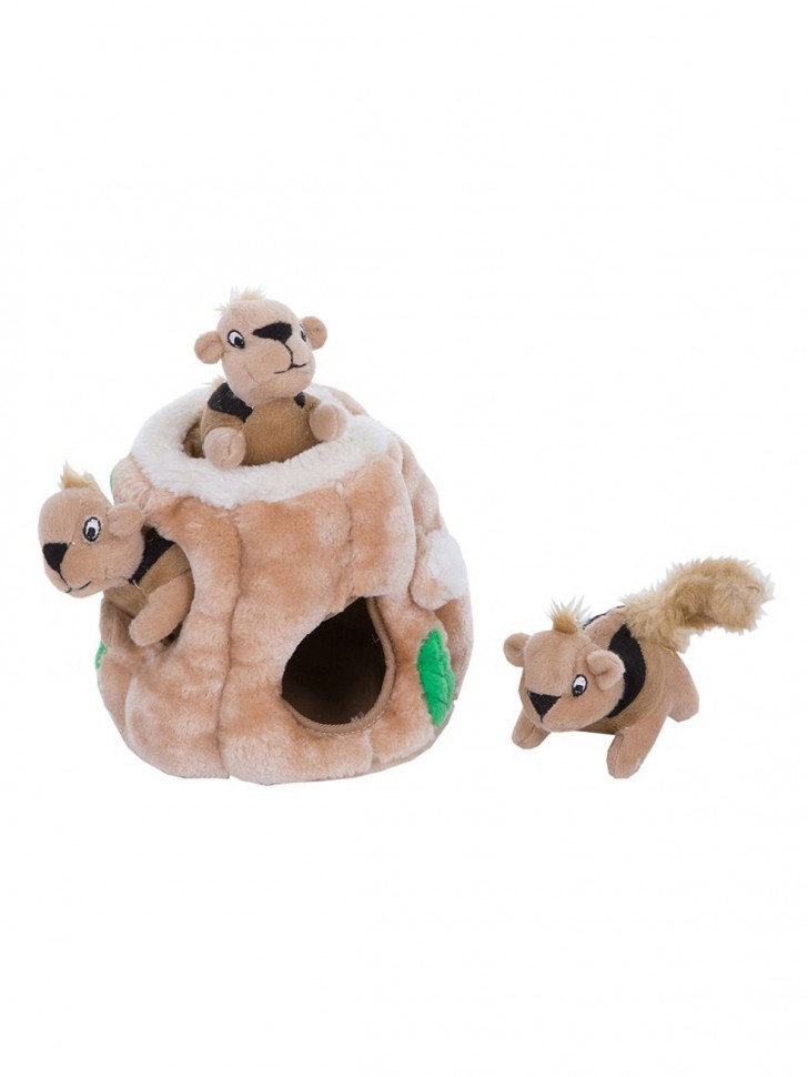 OutwardHound игрушка-головоломка для собак Hide-A-Squirrel (спрячь белку) малая 12 см