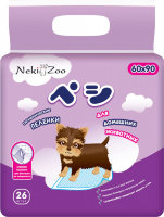 Пеленки гигиенические для домашних животных "NekiZoo", впитывающие  60х90 26шт