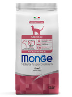 Monge Cat Monoprotein Sterilised Beef корм для стерилизованных кошек с говядиной 1,5 кг