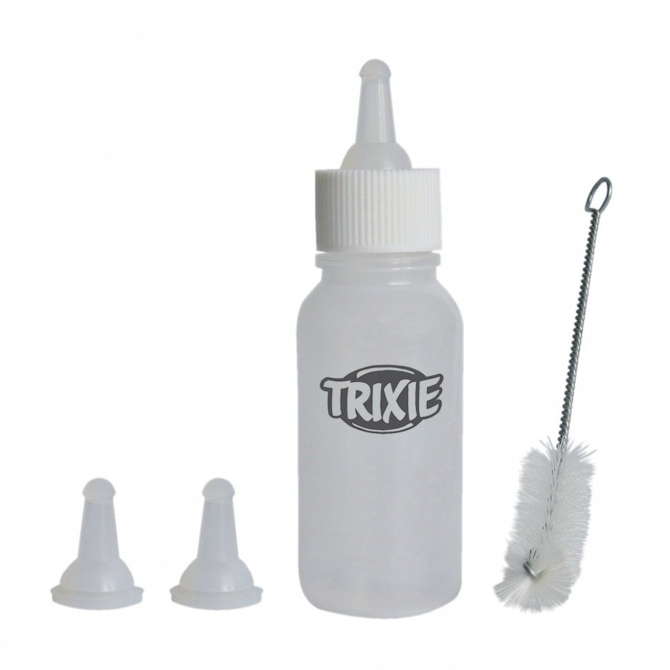 Trixie Набор для кормления бутылочка, 3 соски, ершик