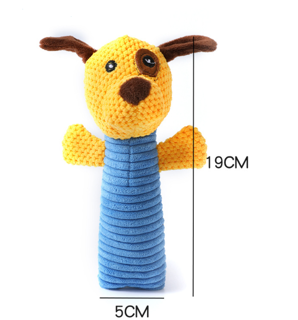 Hoopet игрушка для собак Песик плюшевый с синим туловищем с 1 пищ 5х19см