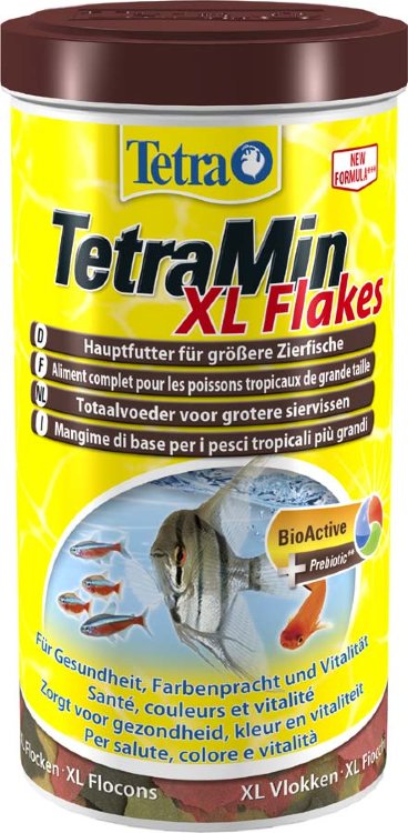 TetraMin XL корм для всех видов рыб крупные хлопья