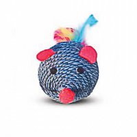 Triol Игрушка  "Мышь-шар сизалевая с пером" 4,5 см