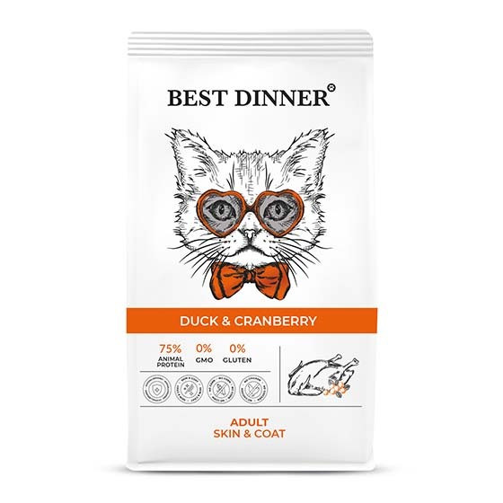 Best Dinner Cat Adult Duck & Cranberry с уткой и клюквой